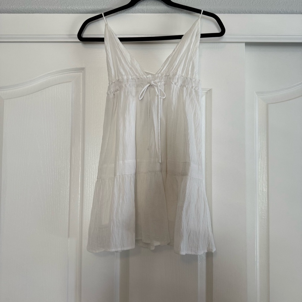 Princess Polly White Sleeveless Mini Dress